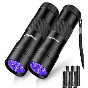 Morpilot Blacklight Flashlights uv Flashlight,12 LED 395nm Ultraviolet Blackligh